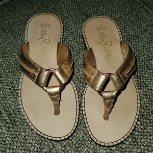 Girls sz8 Lilly Pulitzer Mini McKims gold